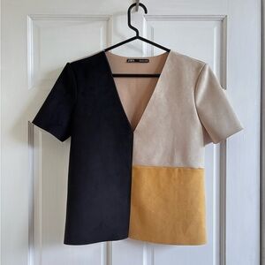 Zara colorblock top